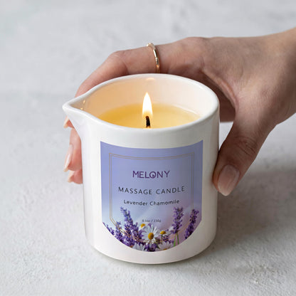 Lavender Chamomile MELONY Ultra-Moisturizing Massage Candle (8.1 oz)