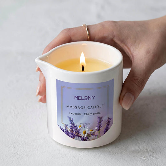 Lavender Chamomile MELONY Ultra-Moisturizing Massage Candle (8.1 oz)