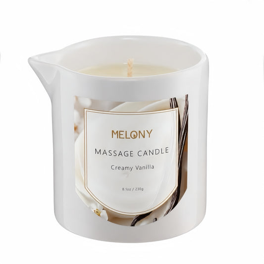 Cream Vanilla MELONY Ultra-Moisturizing Massage Candle (8.1 oz)