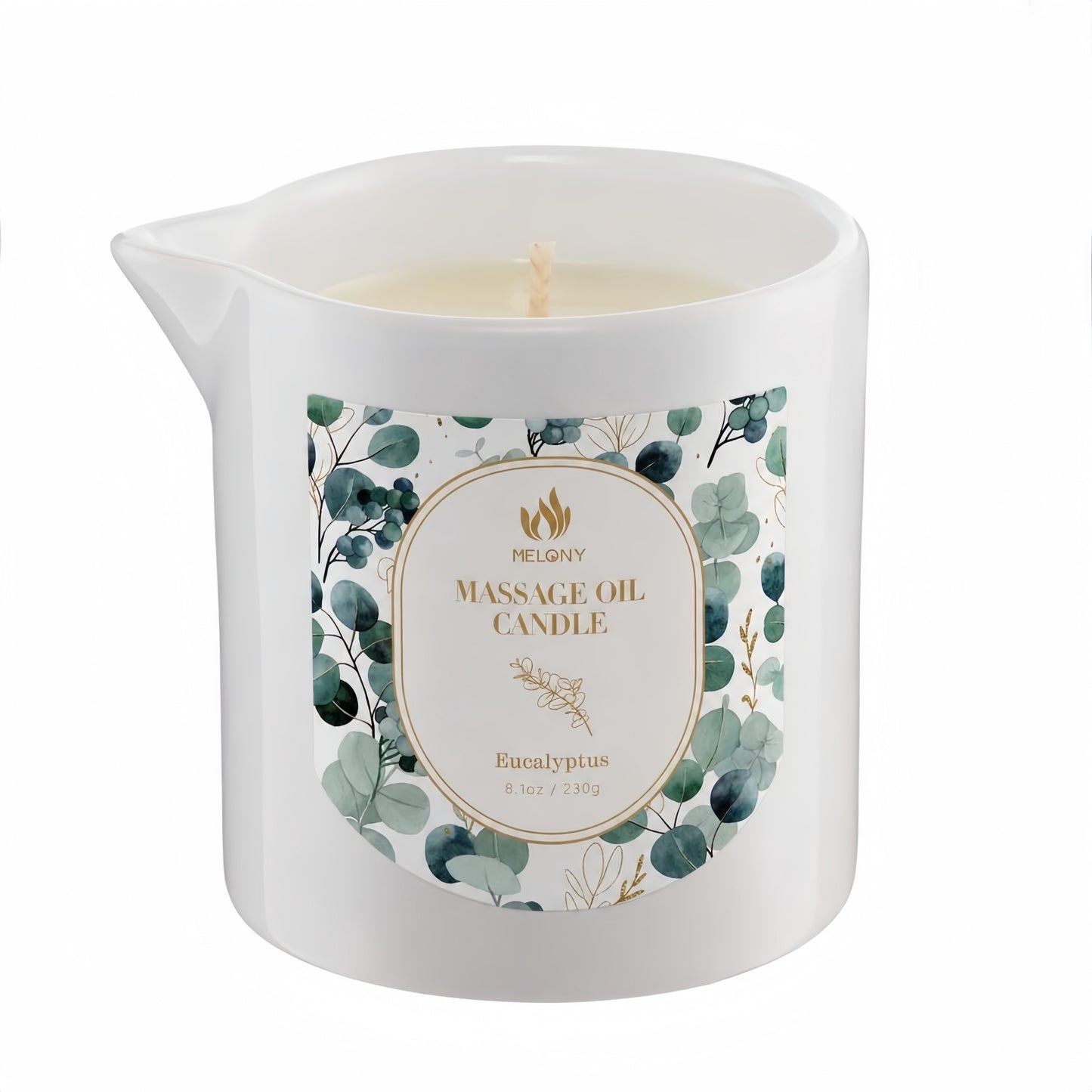 Eucalyptus MELONY Ultra-Moisturizing Massage Candle (8.1 oz)